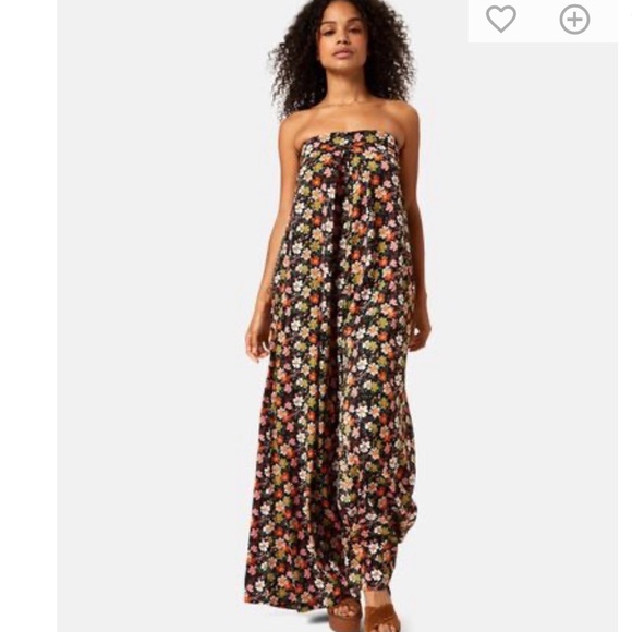 Traffic People Pants - Traffic People Floral Wide Leg Jumper with Pink, Green and Orange Flowers